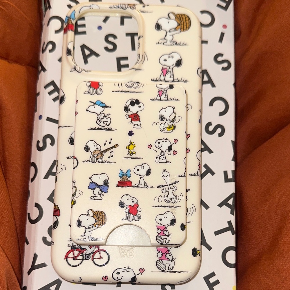 Snoopy Patterned Phone Case - White